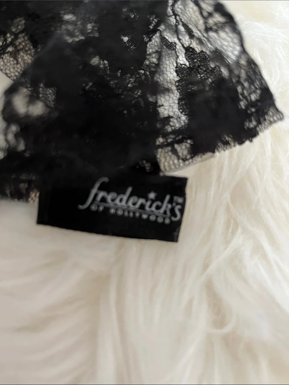 Frederick's of Hollywood Black Floral Lace Gloves